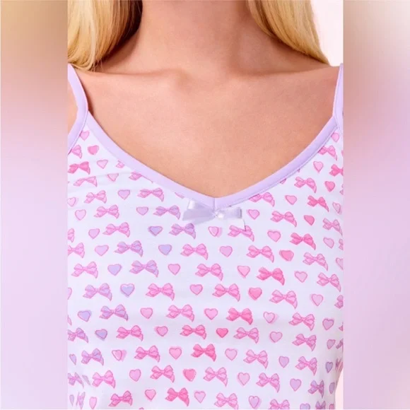 Roller Rabbit x LoveShackFancy Disco Bow Pajamas - Picture 2 of 3